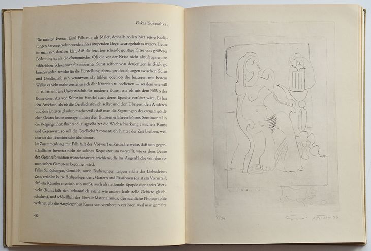 Žena s kanárkem - originální grafický list vevázaný do bibliofilie č. 500 - 1